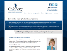 Tablet Screenshot of goldbergexecutivecoaching.com